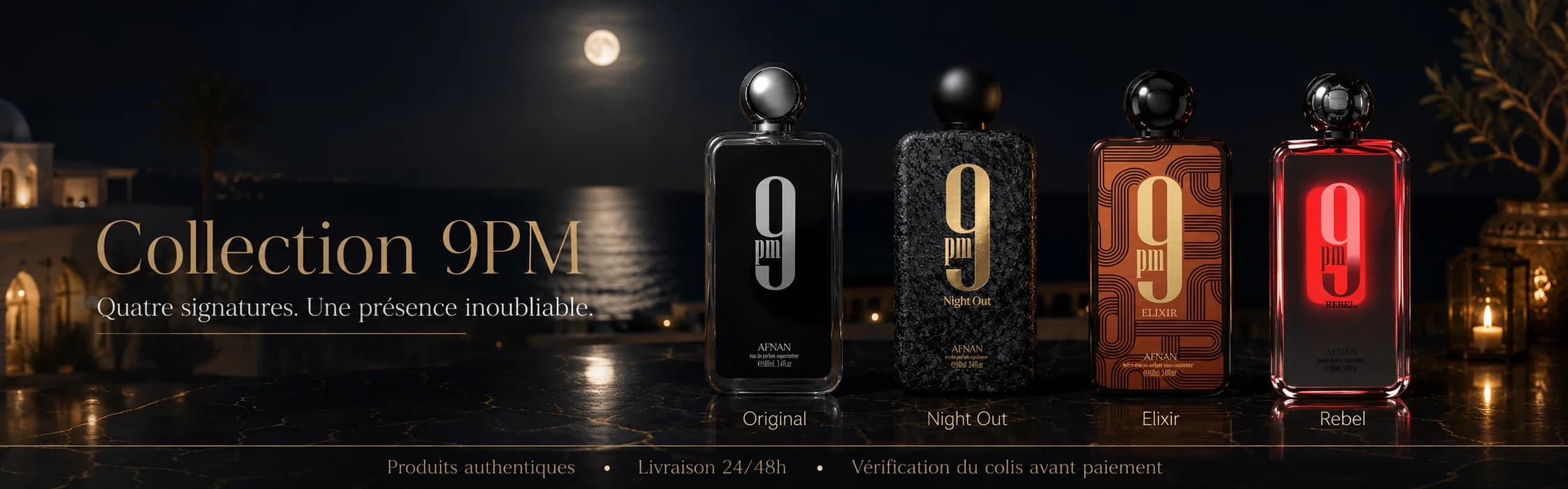 Collection 9PM Afnan — Quatre signatures, Une présence inoubliable